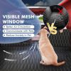 Dog Car Seat Cover for Back Seat, Back Seat Cover for Dogs, Scratchproof Car Hammock for Dogs with Mesh Window,Dog Seat Belt