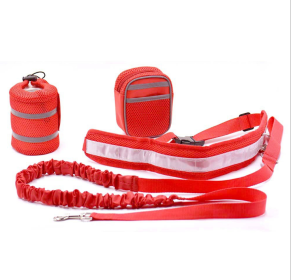 Adjustable Hands Free Dog Leash (Option: Gules-Q1set)