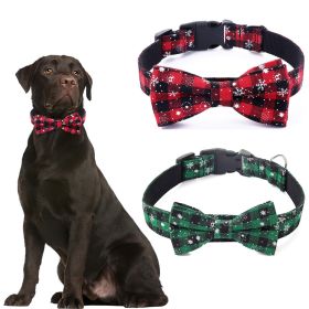 Christmas Dog Collar Snowflake Dog Collar (Color: Green, size: L)