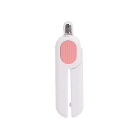 Dog And Cat Nail Clippers, Pet Nail Trimmers With LED Light, And Circular Cut-hole Cat Paw Cutter Dogs Nail Cutter Avoid Excessive Cutting (Color: Pink)