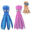 2Pcs Squeaky Dog Toys No Stuffing Crinkle Plush Octopus Dog Teething Toy Interactive Dog Toy Dog Training Toy For Puppy Small Medium Large Dog